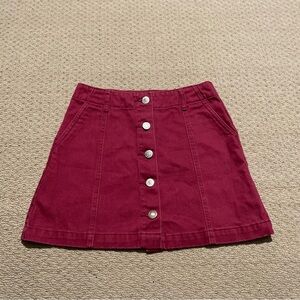 Forever 21 Dark Red Denim Skirt | 26